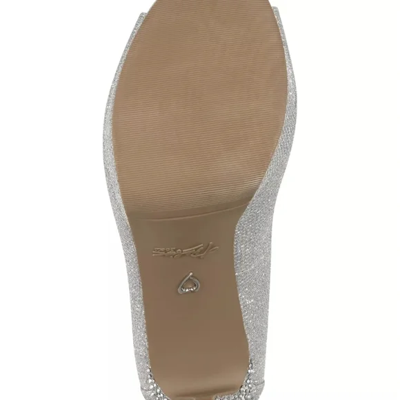 Thalia Sodi Lenna Beaded Heel Pumps Silver -7 - Picture 5 of 9